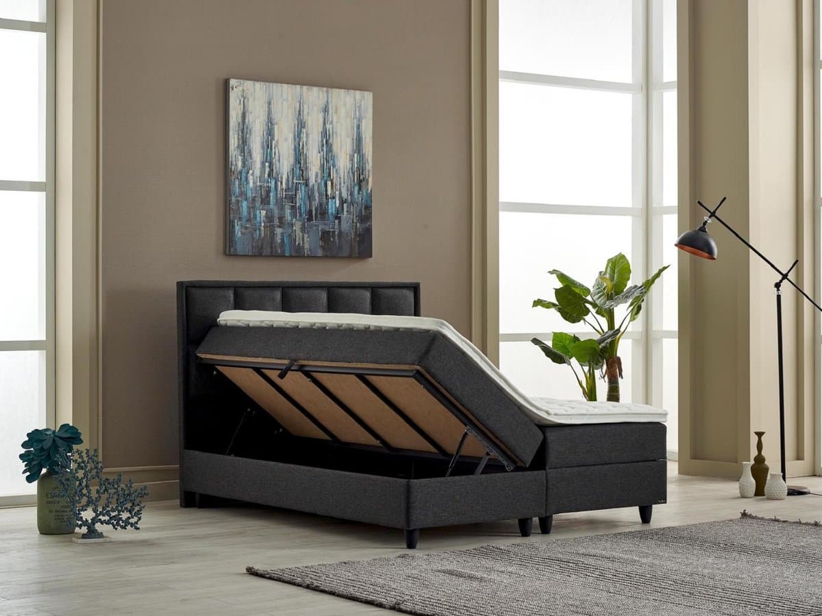 BSS Bedding Breda - Boxspring - Inclusief Dekbed - Complete Boxspring - 160x200 - Bedden - Slaapkamerbed - 1 x Matras met Topper - 2 x Bedbox - 1 x Hoofdbord thumbnail 6