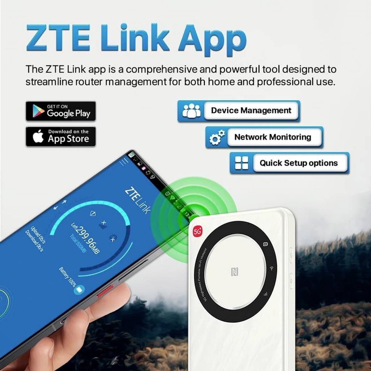 ZTE U30 Air 5G MiFi-router: 867 Mbps, 10 uur batterij thumbnail 3