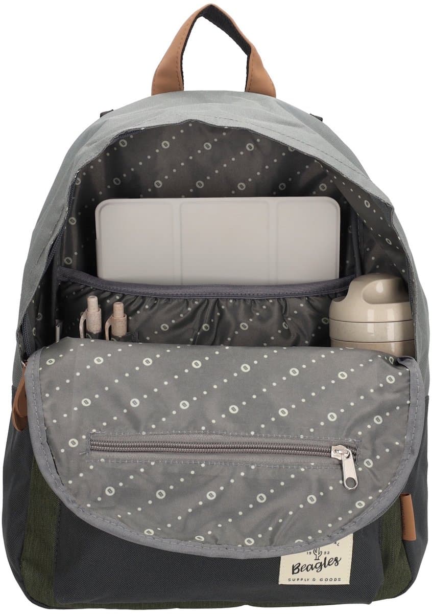 Beagles Originals Mulit Color Rugzak - School Tas - Rugtas - Kinderrugzak - 6-10 Jaar - Tablet Vak - Chromebook Vak - Grijs thumbnail 5