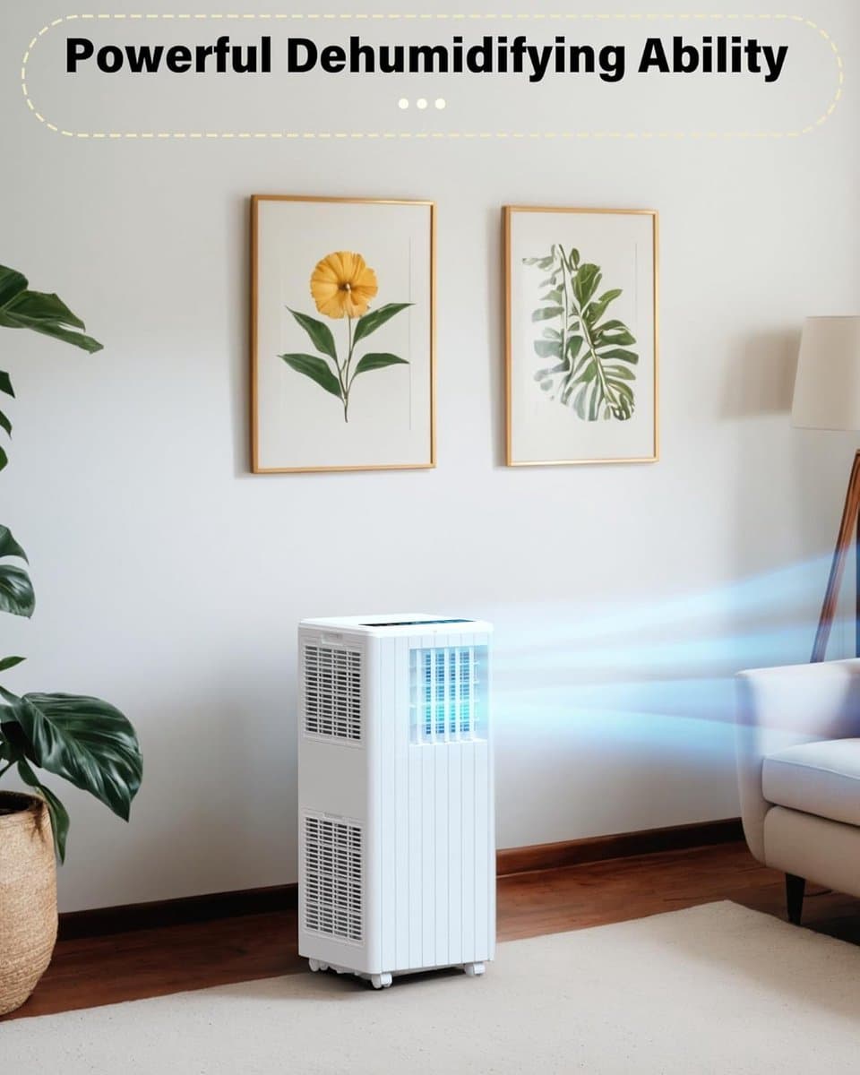 RFWR® Mobiele Airconditioning 9000 BTU voor Ruimtes tot 80 m³ - 3-in-1 Koelen, Ventileren en Ontvochtigen thumbnail 7