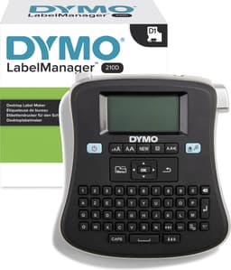 Productfoto van DYMO LabelManager 210D-labelmaker | Desktoplabelprinter | Draagbare labelmaker met AZERTY-toetsenbord | Groot scherm en toetsen voor snelle toegang | Voor kantoor- en thuisgebruik
