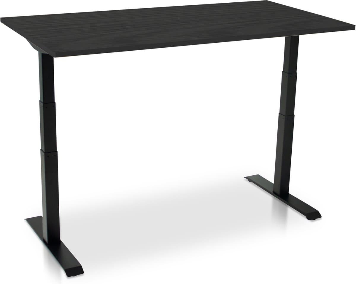 Zit-sta bureau elektrisch verstelbaar - MRC PRO NEN-EN 527 | 160 x 80 cm | frame zwart- blad zwart eiken | memory functie met USB | 150kg draagvermogen thumbnail 2