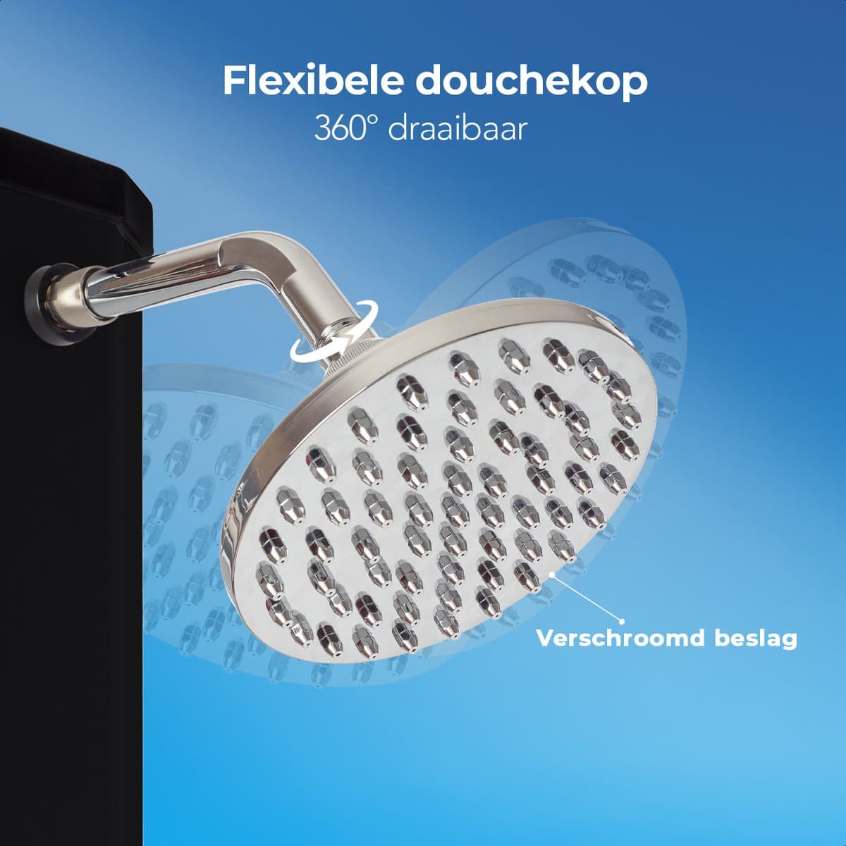 LifeGoods Buitendouche - Solar - Tuindouche - 360° Draaibare Douchekop - 35L - Zwart thumbnail 3