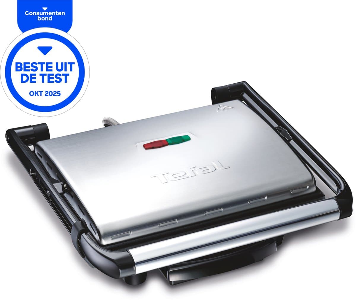 Tefal Inicio GC241D Contactgrill - Anti-aanbakplaten - Vet opvangbak - 2000W - RVS thumbnail 2