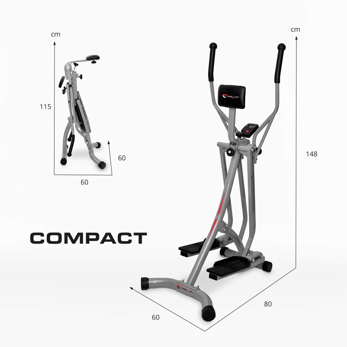 Christopeit Crosstrainer opvouwbaar voor thuis - Gewrichtsvriendelijk - LCD - 100kg - Walker thumbnail 3