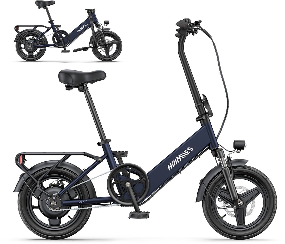 Elektrische Fiets - Motor 250W - Actieradius 60km - 14 Inch -25km/ - 48V/7.5Ah -vouwbaar E-bike -stads E-bikes & E-Nederland - blauw thumbnail 8