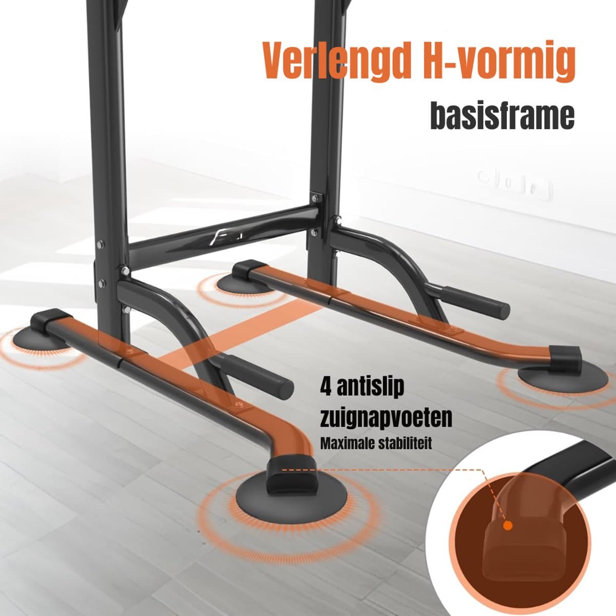 DnA® Pull Up Station - Pull Up Bar - Pull Up - Zwart 82cm x 75cm x 210cm thumbnail 7