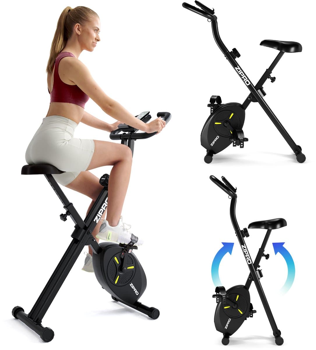 ZIPRO ECLIPSE X - Opvouwbare Hometrainer - X-Bike - 110kg Belasting - Bluetooth App - Fitness Fiets thumbnail 6