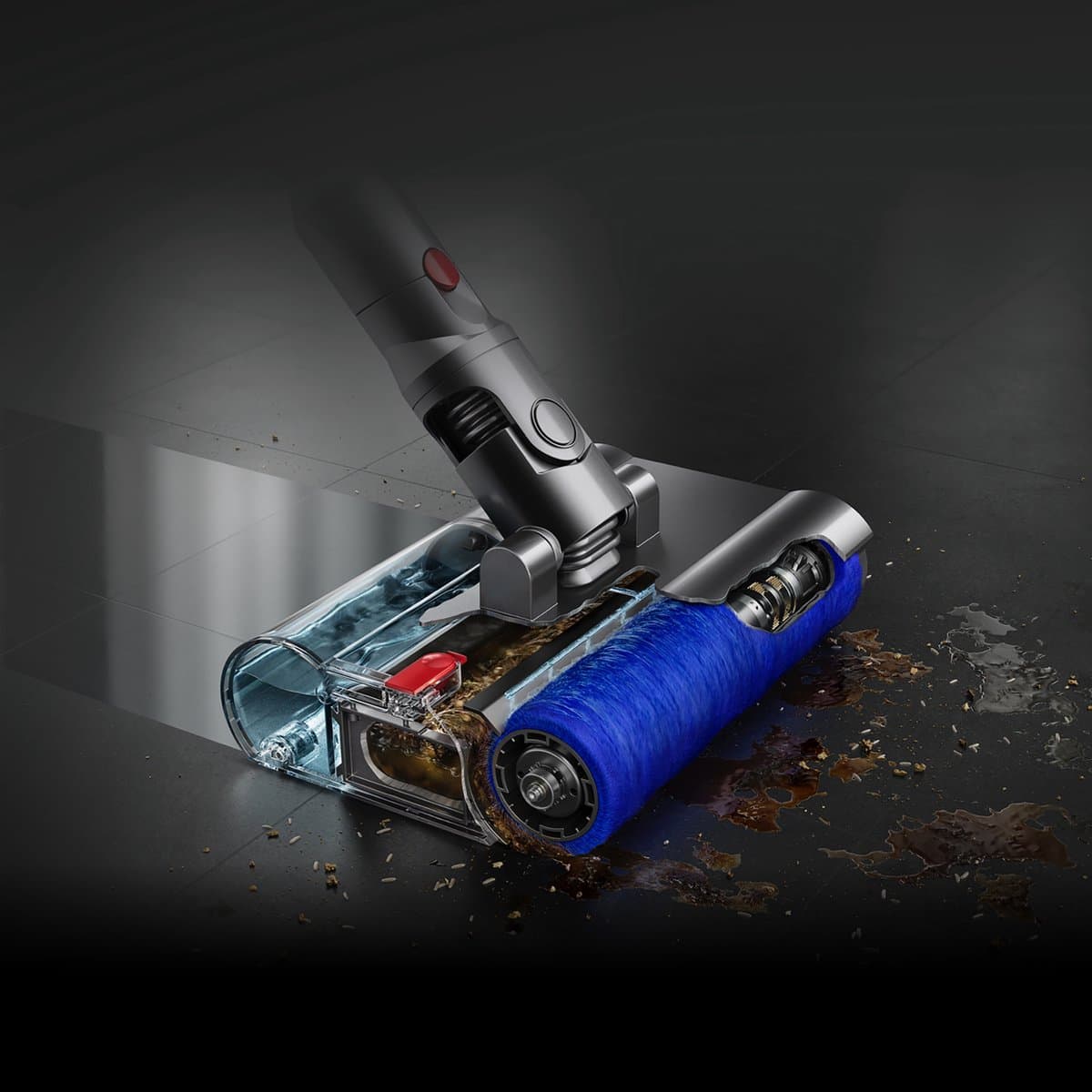 Dyson V12s Detect Slim Submarine - Steelstofzuiger met dweilfunctie - Nikkel/Geel - 140 Air Watts - HEPA-filtratie thumbnail 3