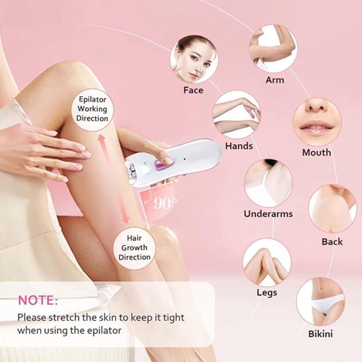 Gezichtsepilator - Gezichtsepilator Vrouw - Gezichtsontharing - Face Epilator - Gezichtepilator - Gezichtsepilator Face - Gezichtepilator Dames - Gezichtsonthaarder thumbnail 4