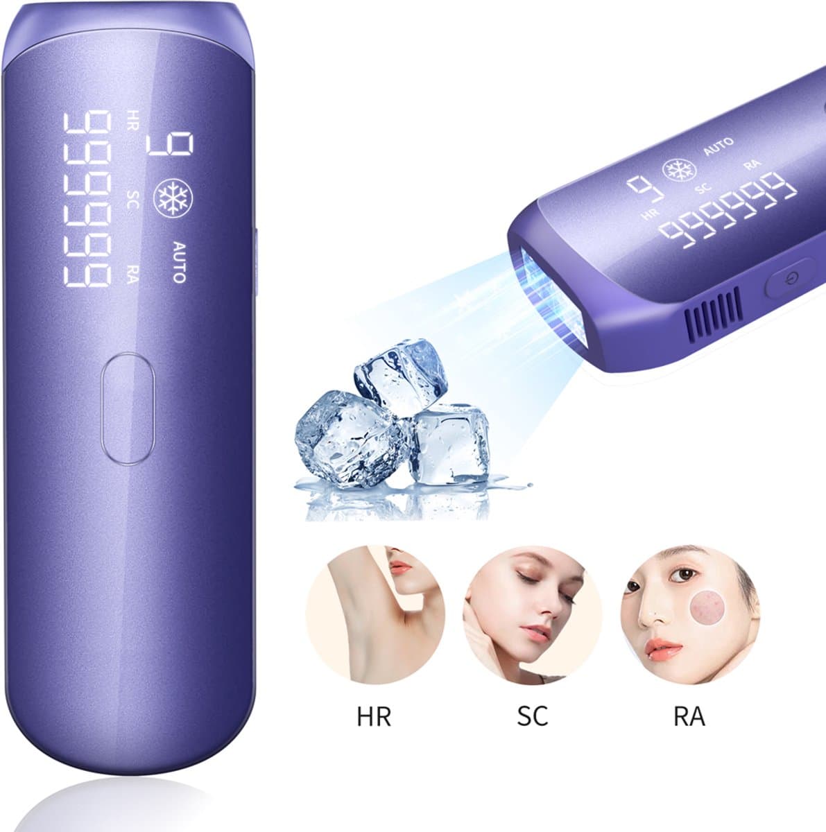 Nawy® IPL Laser Ontharingsapparaat - Laser Ontharing - Pijnloos Ontharen met Ice Cooling - Permanente Ontharing voor alle Lichaamsdelen - voor Mannen en Vrouwen - 999.999 Flitsen - Inclusief Beschermbril en Scheermes - Epileerapparaat Dames thumbnail 6