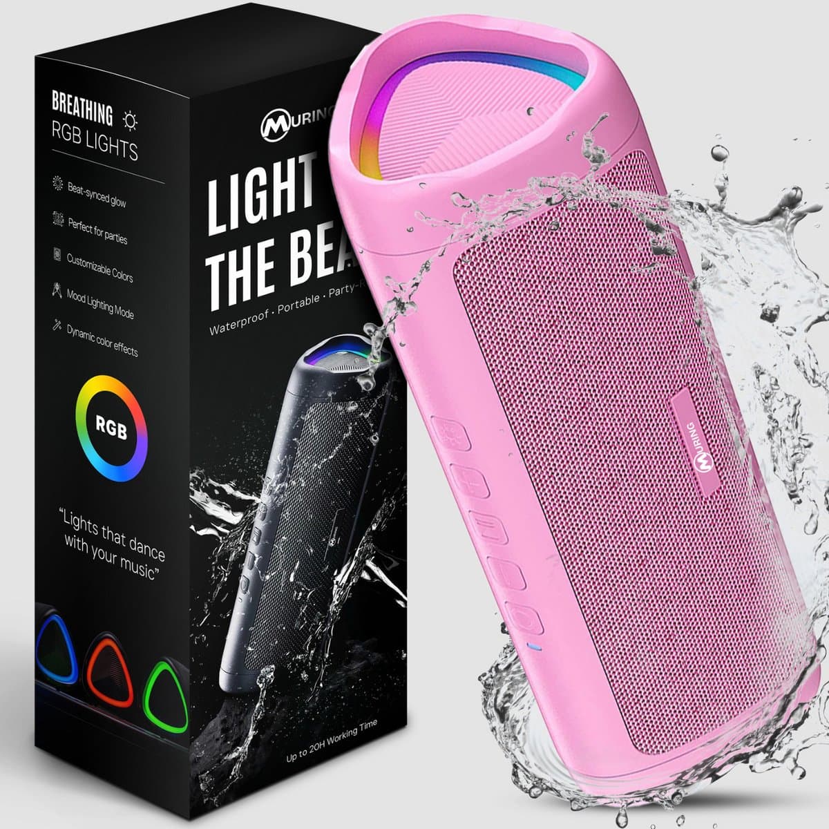Muring Muring Bluetooth Speaker: 15W stereo, 20 uur batterij, IPX5 - afbeelding 1