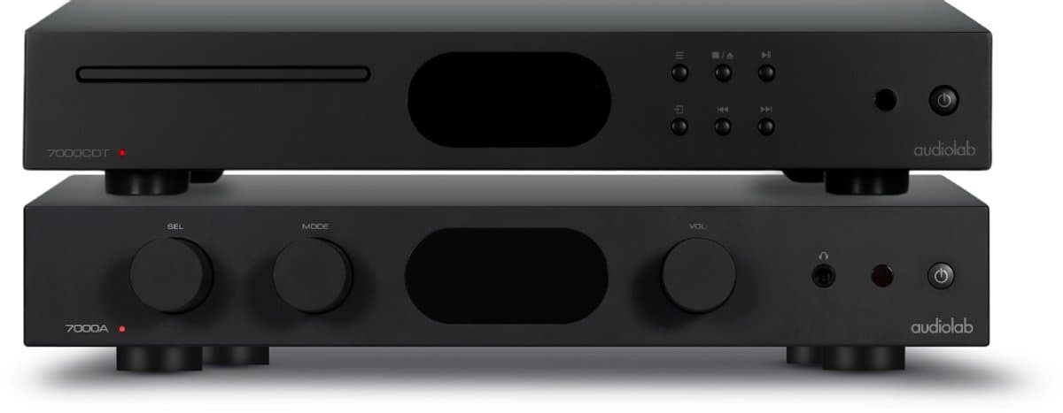 Audiolab 7000A met 7000CDT Hifi Stereo Set – Versterker Audio – CD Speler – 2x 110 W – met DAC & Phono – Voor CD, TV (HDMI ARC) & Streaming – Zwart