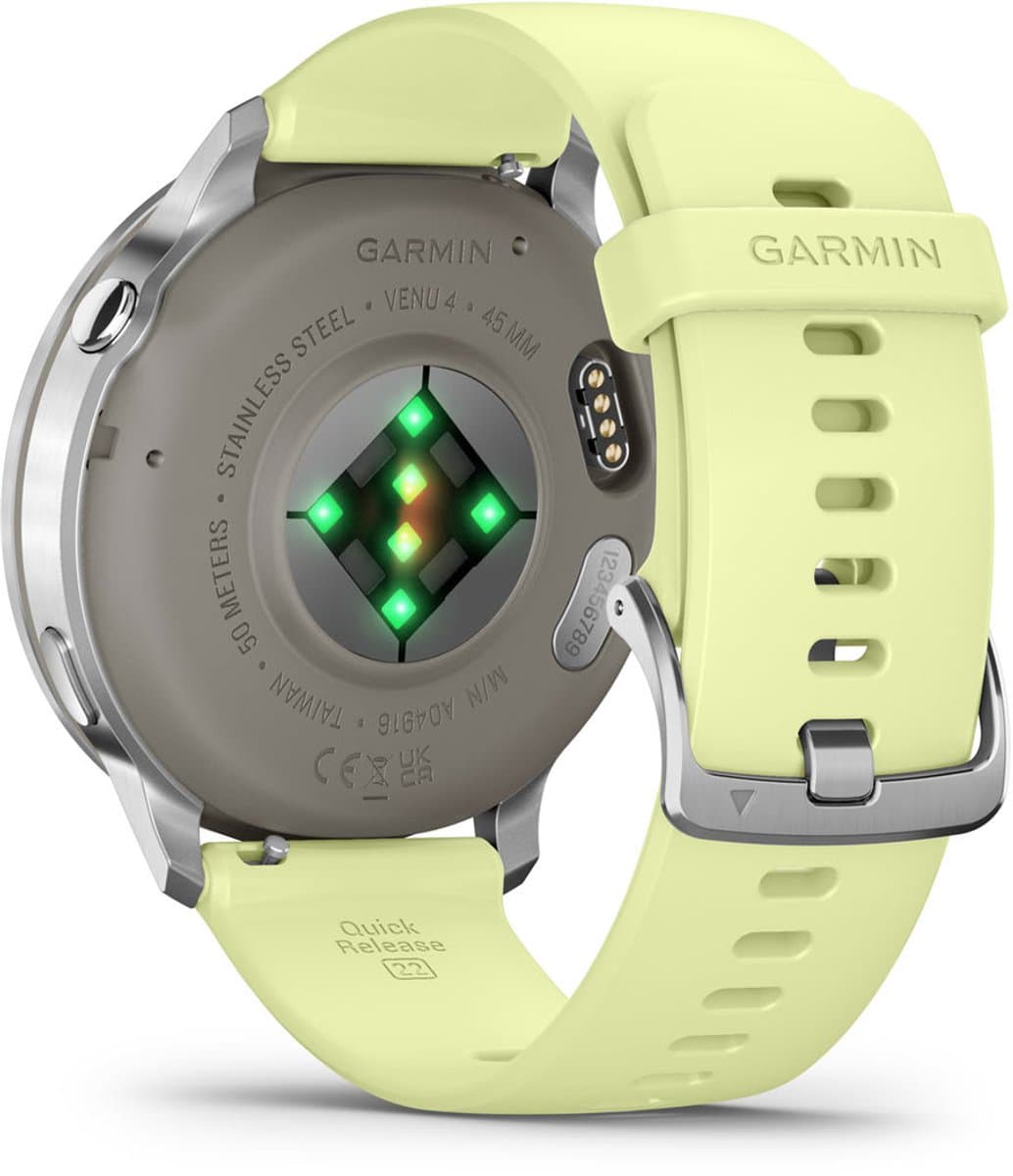 Garmin Venu 4 - Multisport smartwach - 45 mm - AMOLED - Zilverkleurig/citroen thumbnail 5