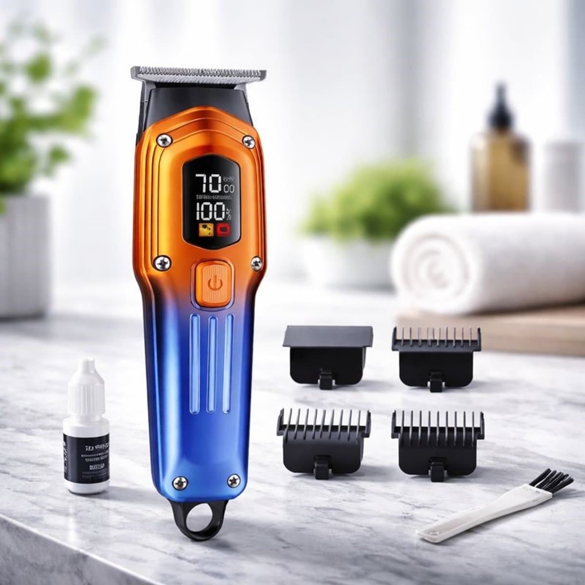 FuturiQ FTQ-TR273 Tondeuse voor Mannen – Oplaadbare Haartrimmer met Digitaal Display – Inclusief 4 Opzetkammen – Precisie Haar & Baard Trimmer - Inclusief FuturiQ Type-C Oplaadkabel thumbnail 4