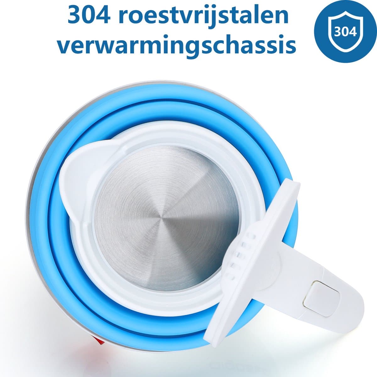 Aigostar Opvouwbare Mini Waterkoker 0,6L – Reis & Camping, Dual Voltage, BPA-vrij thumbnail 3
