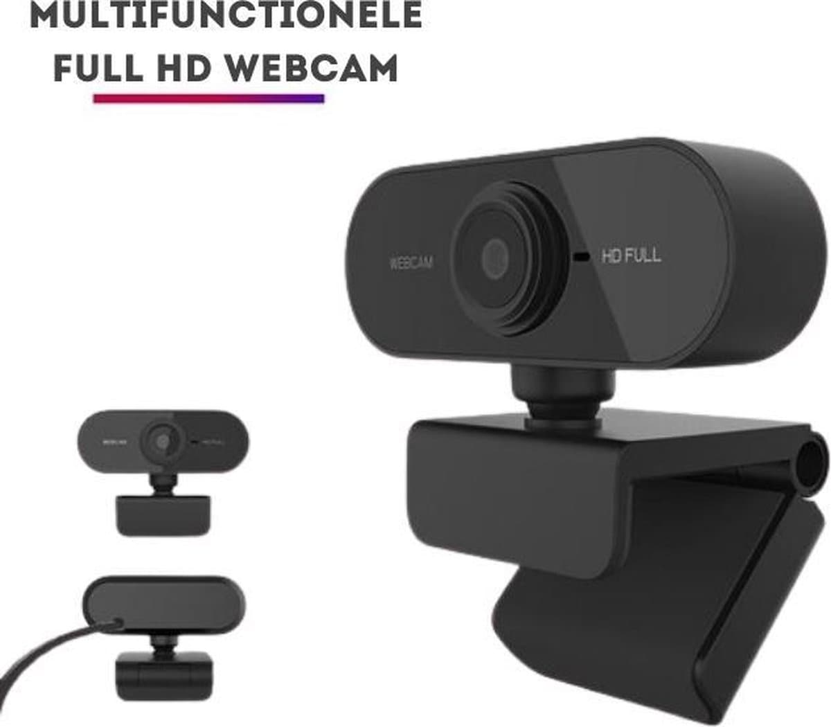 Full HD Webcam 1080p USB met Microfoon en Autofocus thumbnail 6