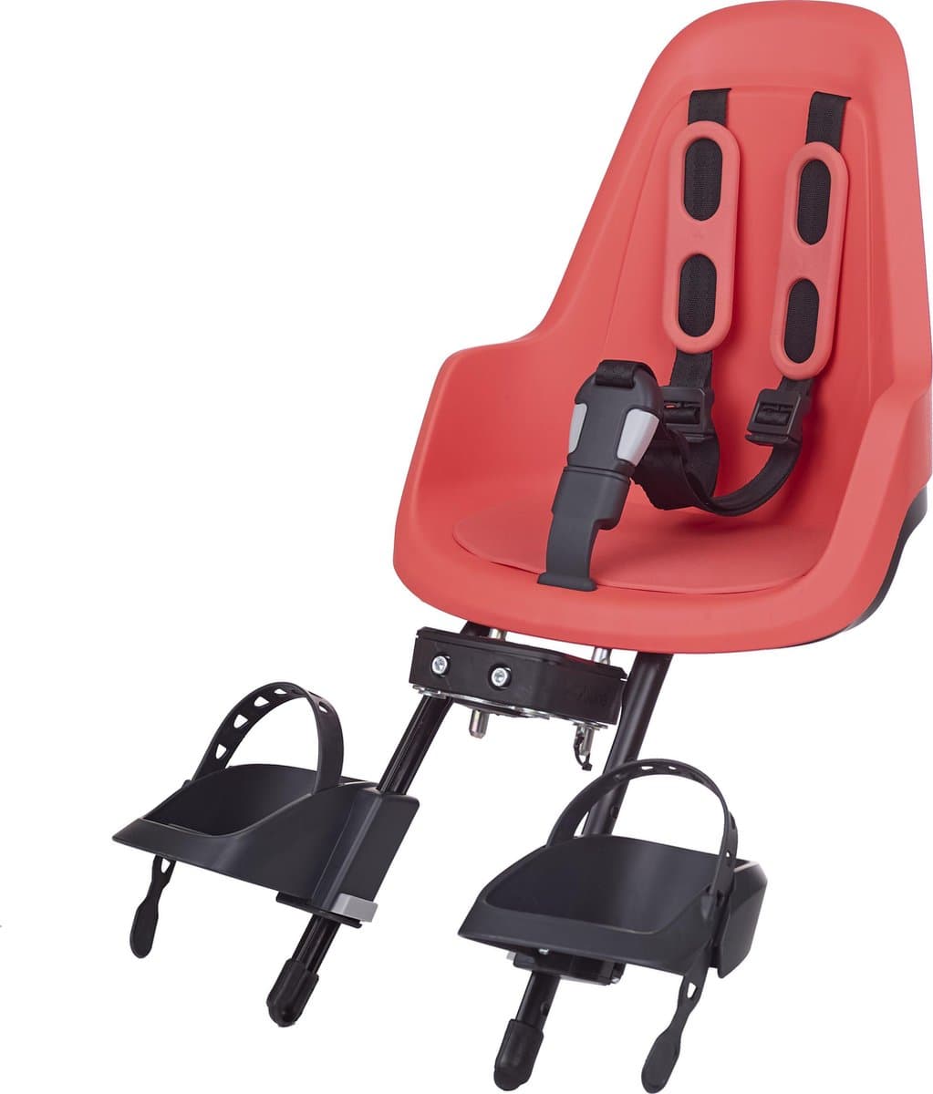 Bobike One Mini voorzitje - Fierce Flamingo - fietsstoeltje - kinderzitje - voorzitje - fietszitje - voor fiets of e-bike