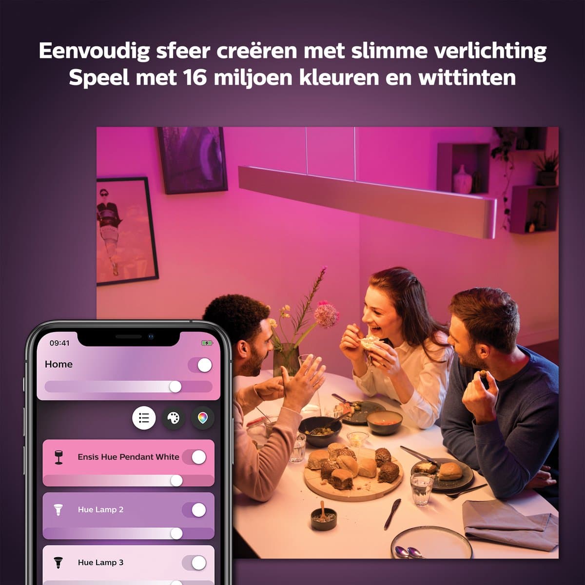 Philips Hue Ensis hanglamp - kleurenverlichting wit