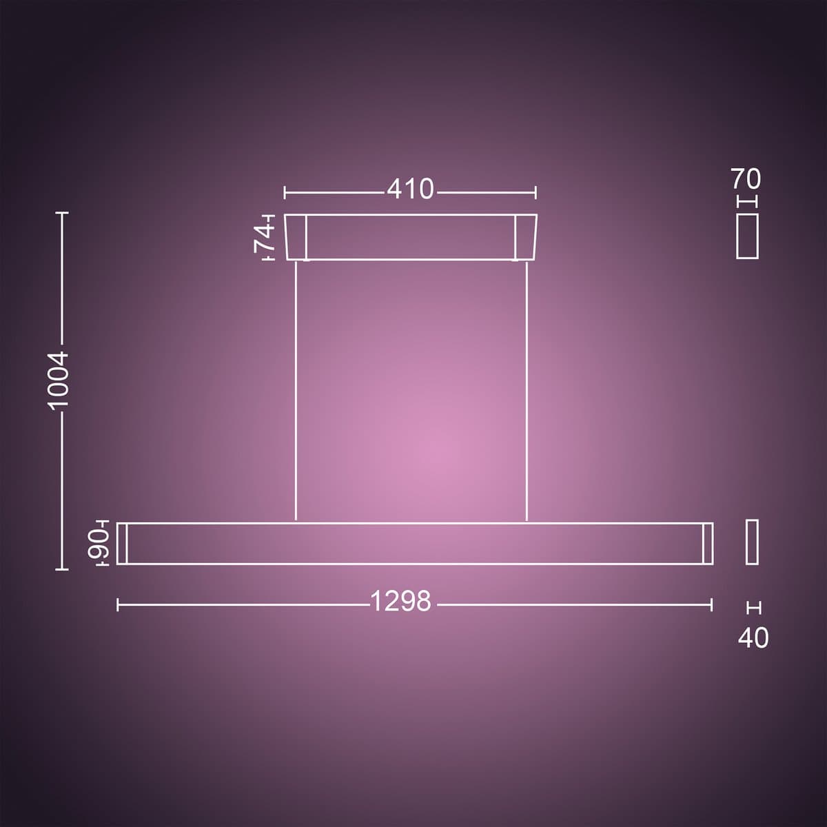 Philips Hue Ensis hanglamp - kleurenverlichting wit thumbnail 8