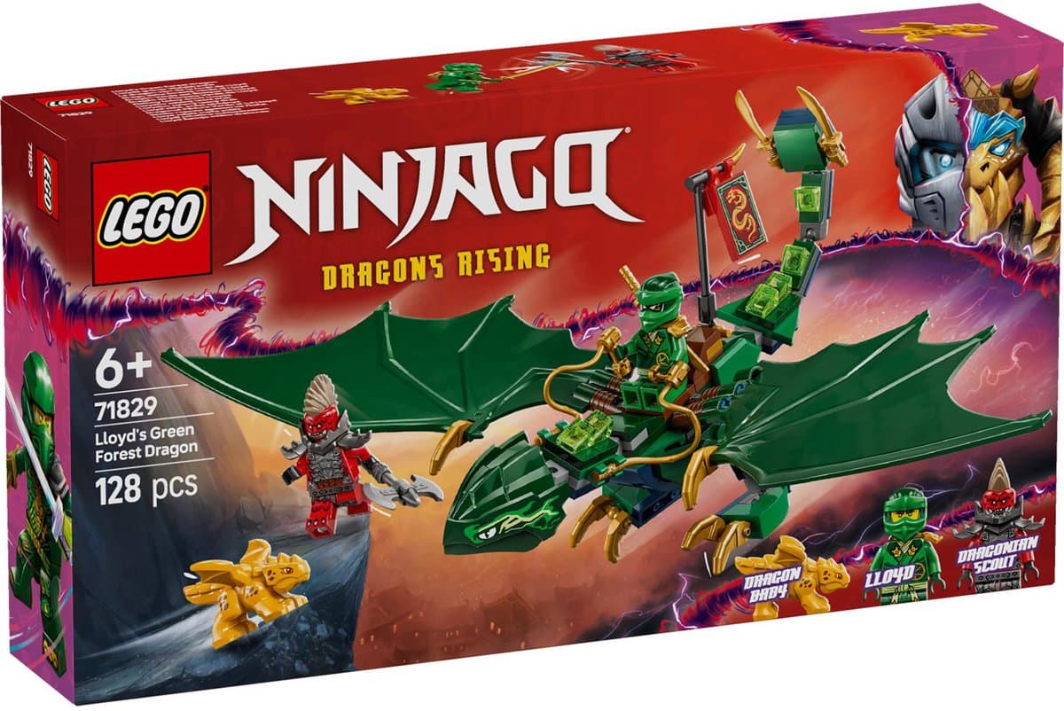 LEGO Ninjago Lloyds groene bosdraak 71829 - bouwset met draak - afbeelding 1