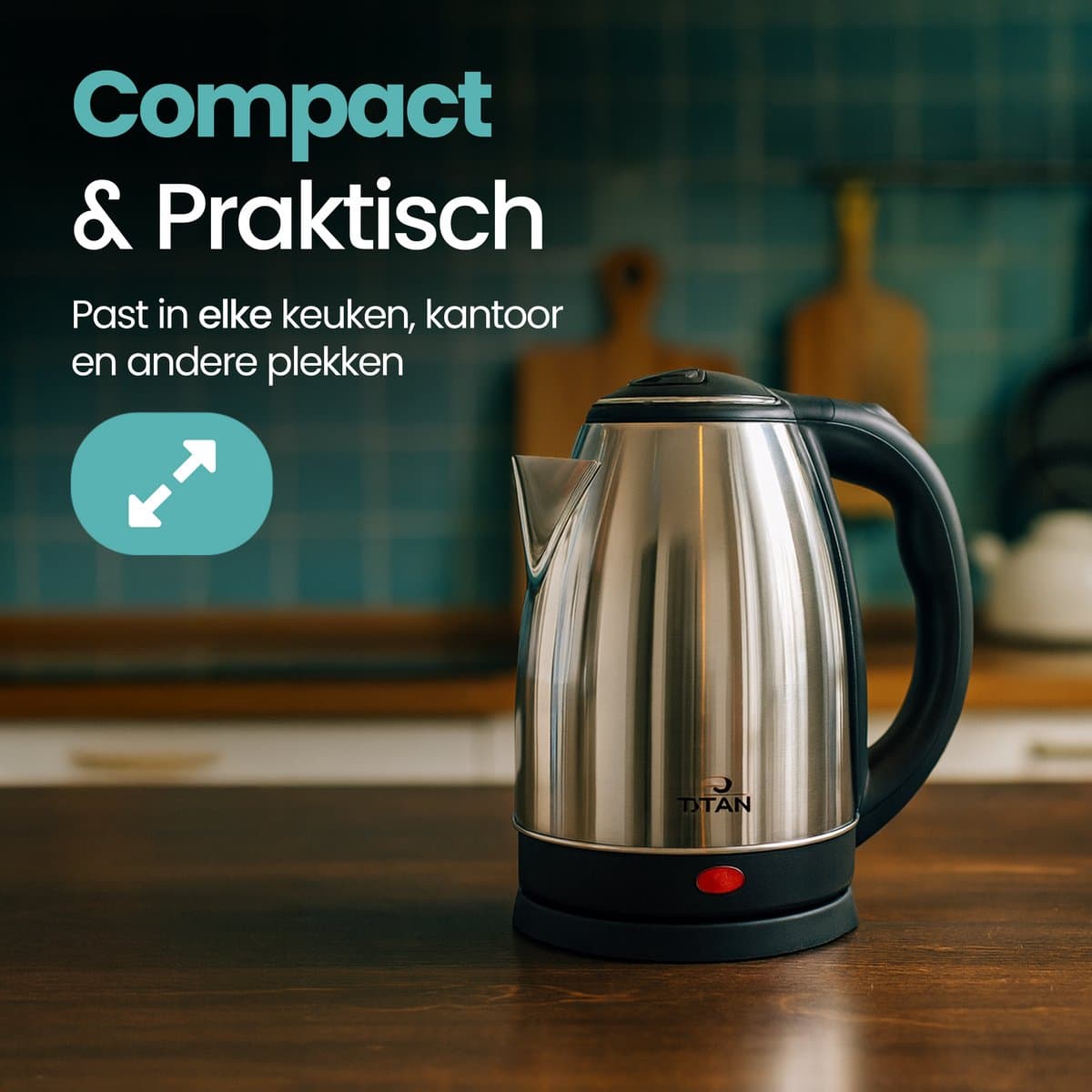 Golermo RVS Waterkoker 1.8L – 1850W Snel & Veilig thumbnail 3