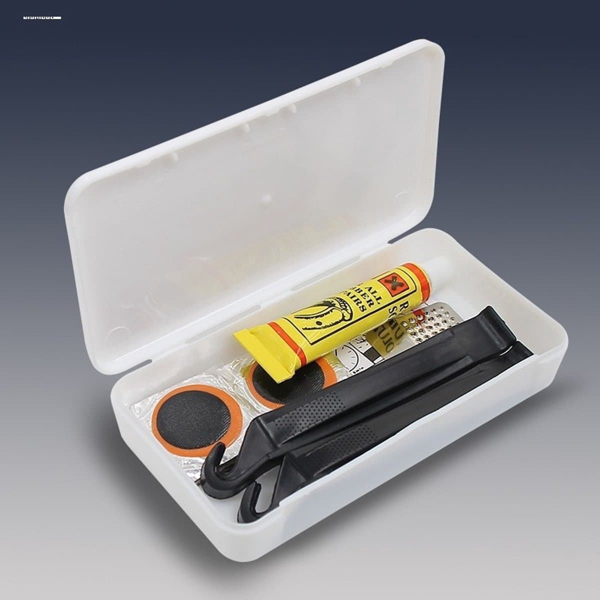 Fiets Reparatieset - Bandenplak set - Banden Plak Set Fiets - Multitool Fiets Gereedschap – Bandenreparatie - Reparatiedoos – Onderweg - LOUZIR thumbnail 2