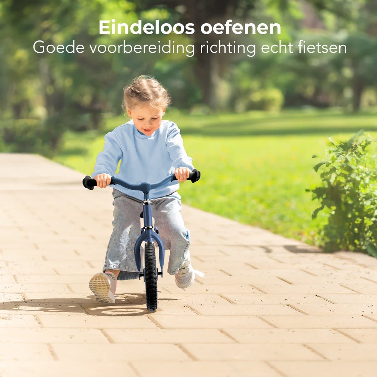 LifeGoods Loopfiets - Speelgoed 2 jaar en ouder - Jongens en Meisjes - Balance Bike - Loopfietsje - Marineblauw thumbnail 3