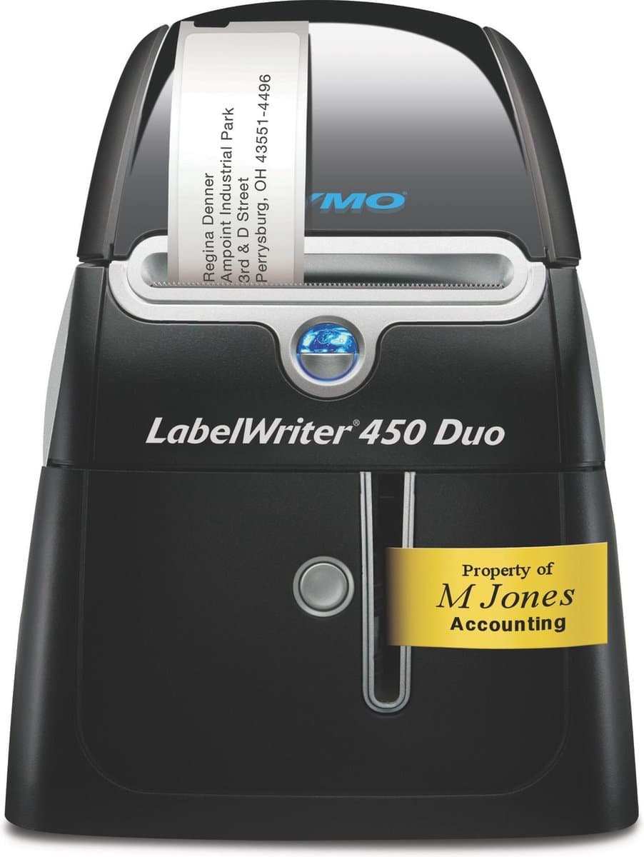 DYMO LabelWriter 450 Duo-labelmaker | Directe thermische labelprinter | Snel afdrukken van labels, barcodes en meer | Drukt zowel op LW-labels als plastic D1-labels af thumbnail 2