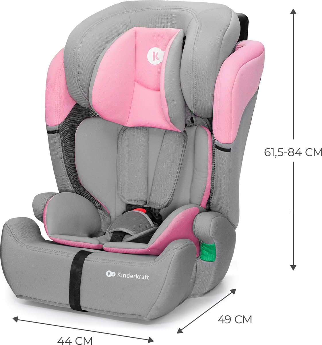 Kinderkraft COMFORT UP I-SIZE Autostoeltjes – 9 tot 36 kg - 76-150 cm - Groep 1/2/3 – Tot 12 Jaar – Roze thumbnail 8