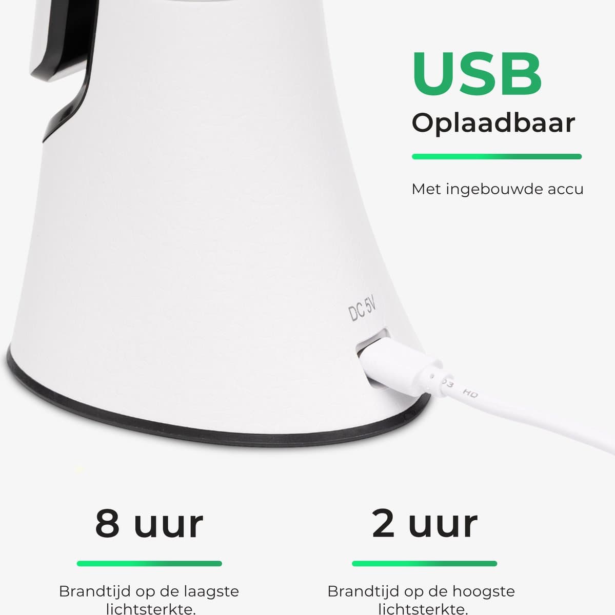 SBR To Go Led Bureaulamp met accu- Acculamp - Oplaadbaar - leeslamp - Dimmer - Daglicht - Wit thumbnail 6