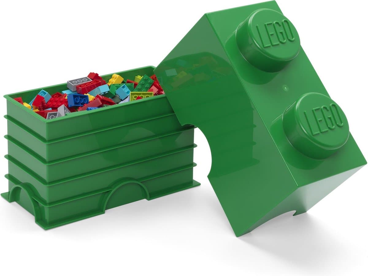 Room Copenhagen LEGO Storage Brick 2 Groen - Stapelbare opbergdoos thumbnail 7