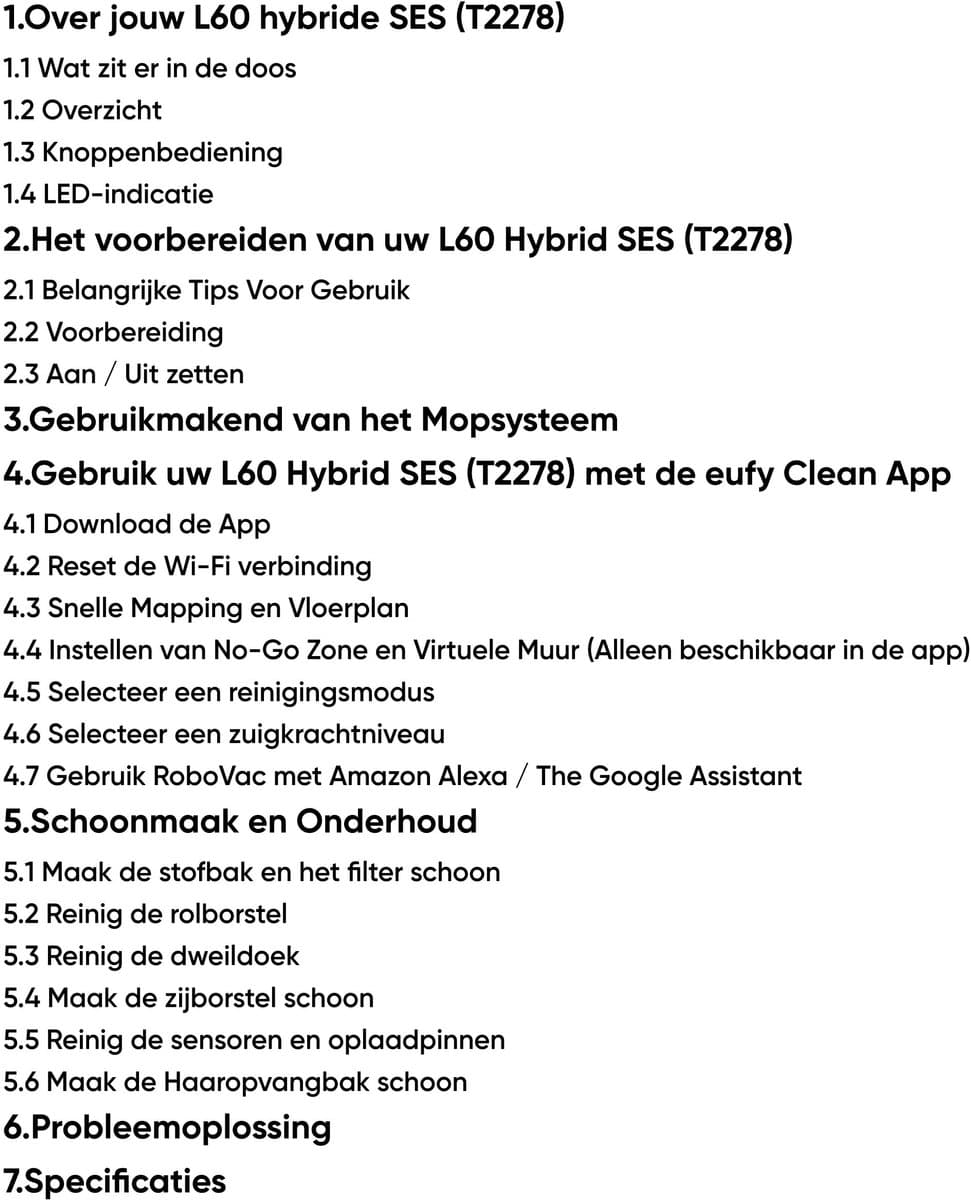 eufy Clean L60 Hybrid SES Robotstofzuiger met dweilfunctie en Vervangingssets - Robot Vacuum - 5.000 Pa Zuigkracht, Met automatisch leegstation, Bestuurbaar via smartphone thumbnail 5