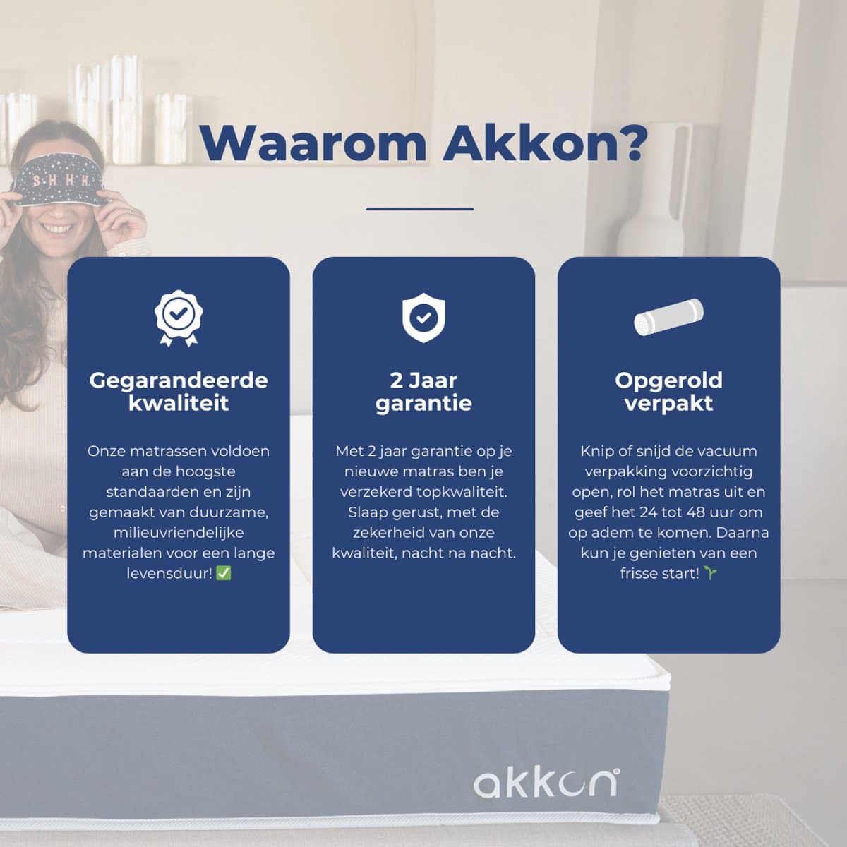Akkon® Pocketvering Matras 160x200 - 21 cm dik | 7 zones - Koudschuim - Premium Kwaliteit - 50 nachten proefslapen thumbnail 8