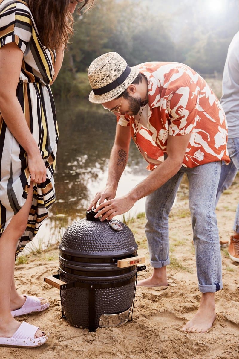 Grill Guru Kamado Barbecue Original Compact ø33cm / ø13inch - Compleet - Grijs thumbnail 5