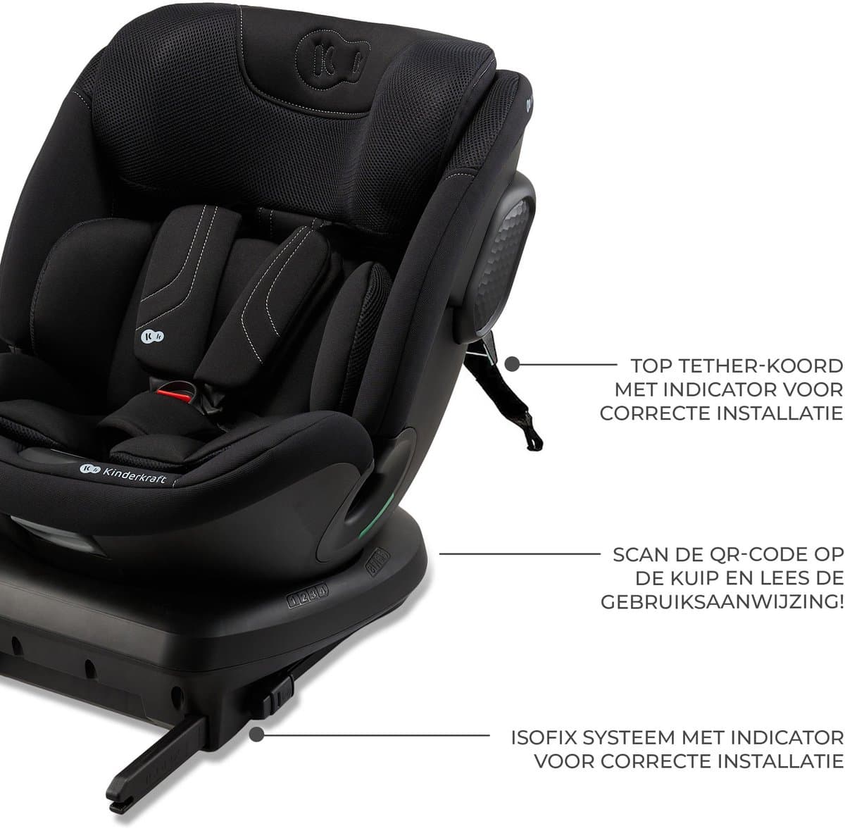 Kinderkraft XPEDITION 3 i-Size Autostoel – 40-150 cm – Met Isofix – Groep 0/1/2 – Zwart thumbnail 3