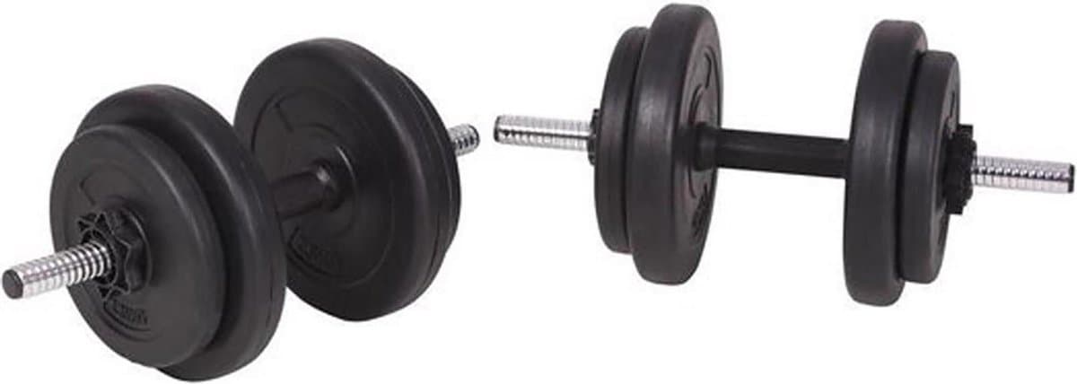 65kg Halterset 6 halters + Curl Stang - Afstelbare Gewichtenset – Fitness set – 6 x Dumbbell – Halterstangset - 65kg halterschijven thumbnail 3