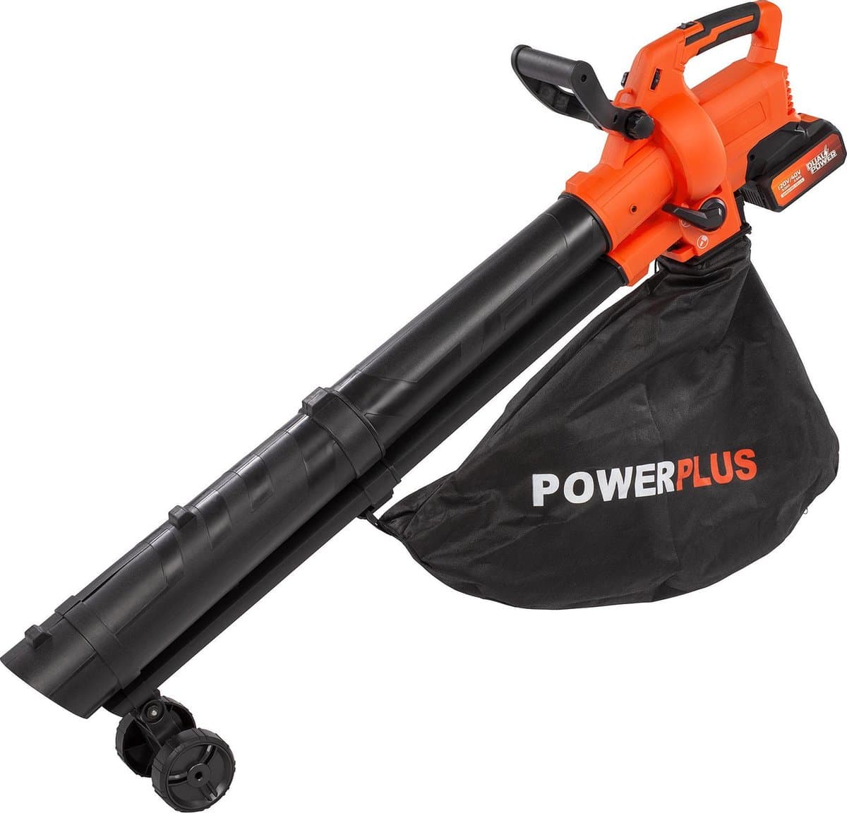 Dual Power Accu-bladblazer POWDPG75270 - Bladblazer op batterij van 40 V, 3-in-1: versnipperen, blazen en zuigen, maximale luchtsnelheid van 210 km/h, met 45 L opvangzak, zonder accu en lader thumbnail 2