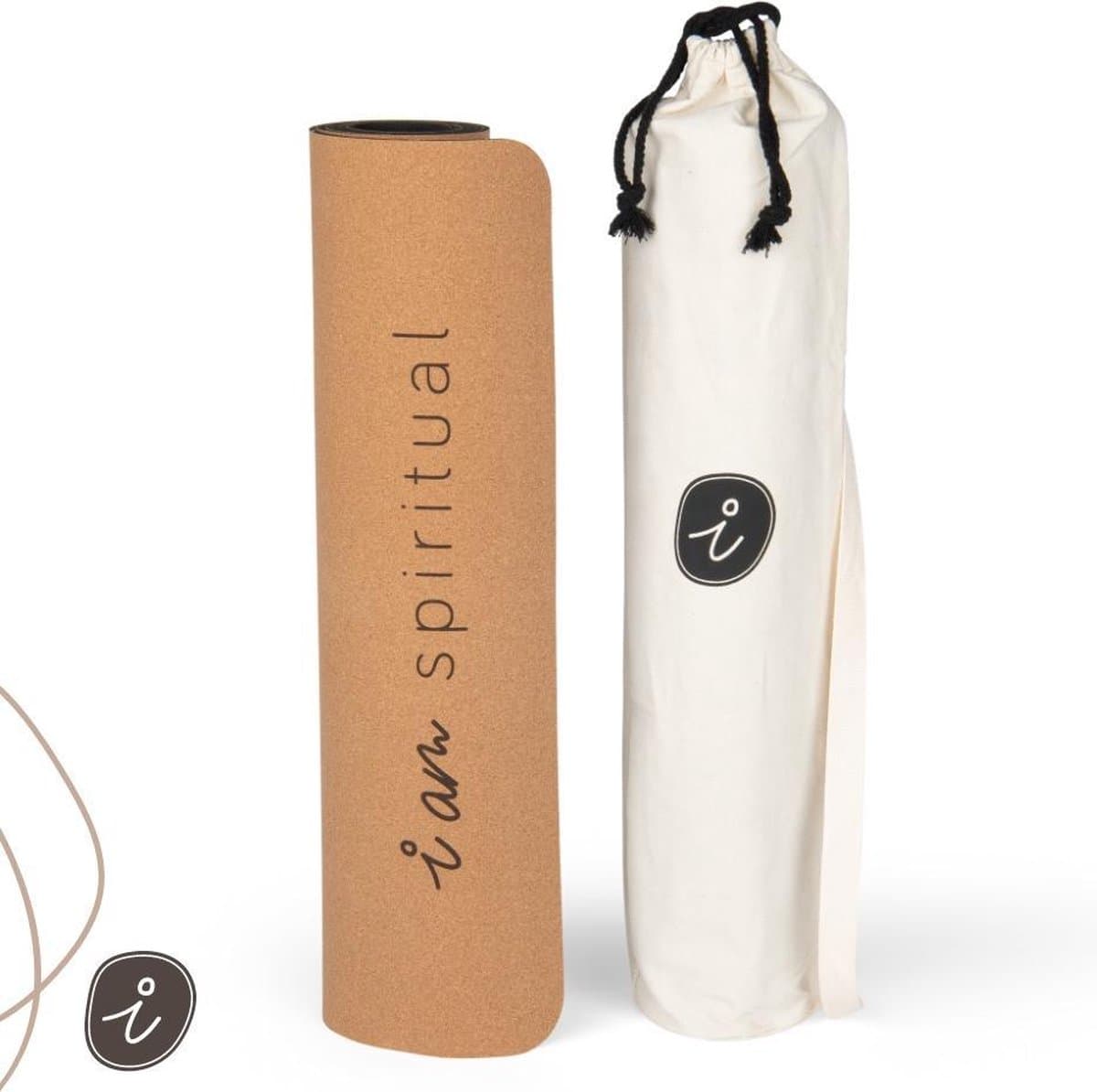 Yoga Mat - Yoga Mat Kurk - Fitness Mat - Yogamatten - Yoga Mat Anti Slip - Yoga Mat Extra Dik - I AM design