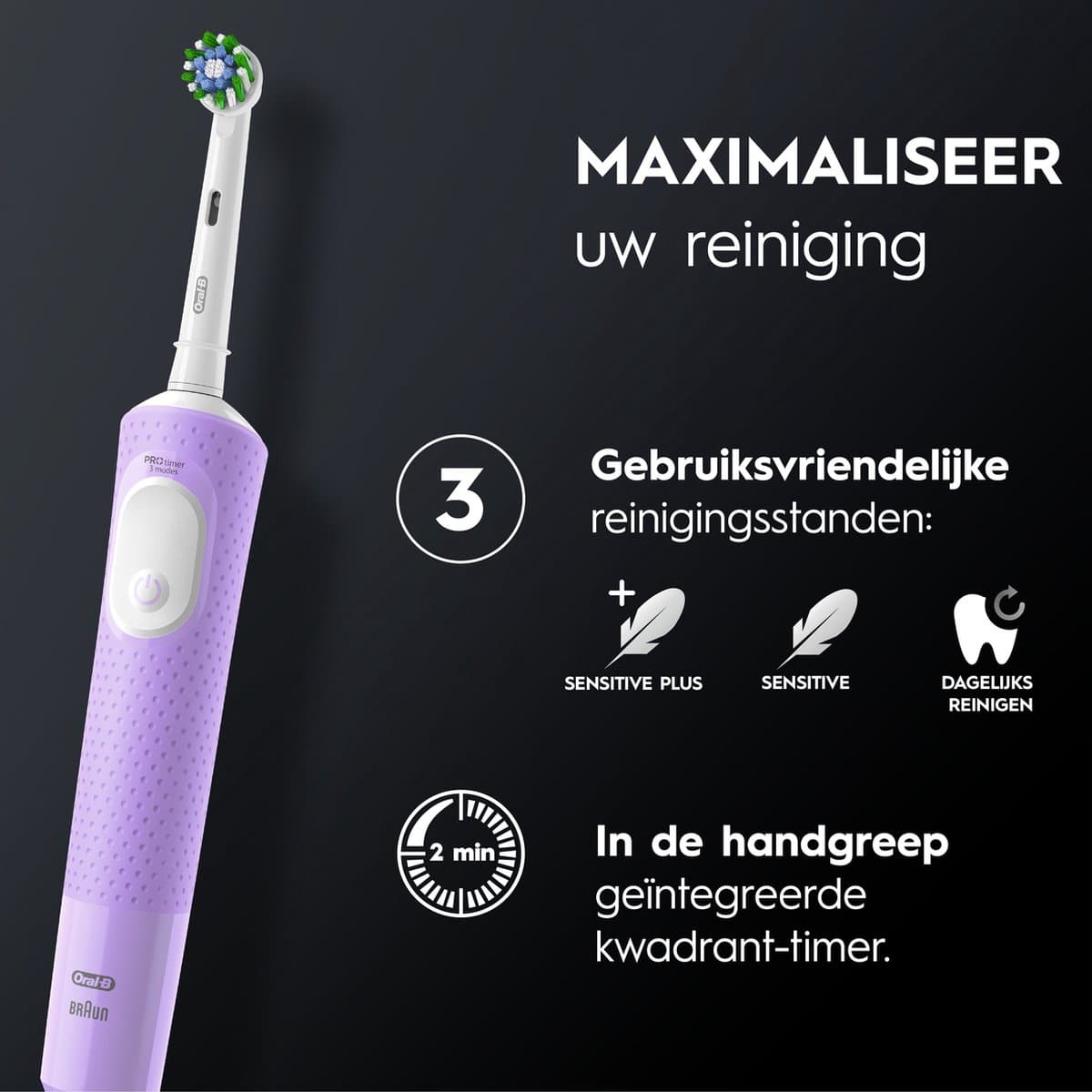 Oral-B Pro Vitality - Elektrische Tandenborstel - Lila Purple thumbnail 7