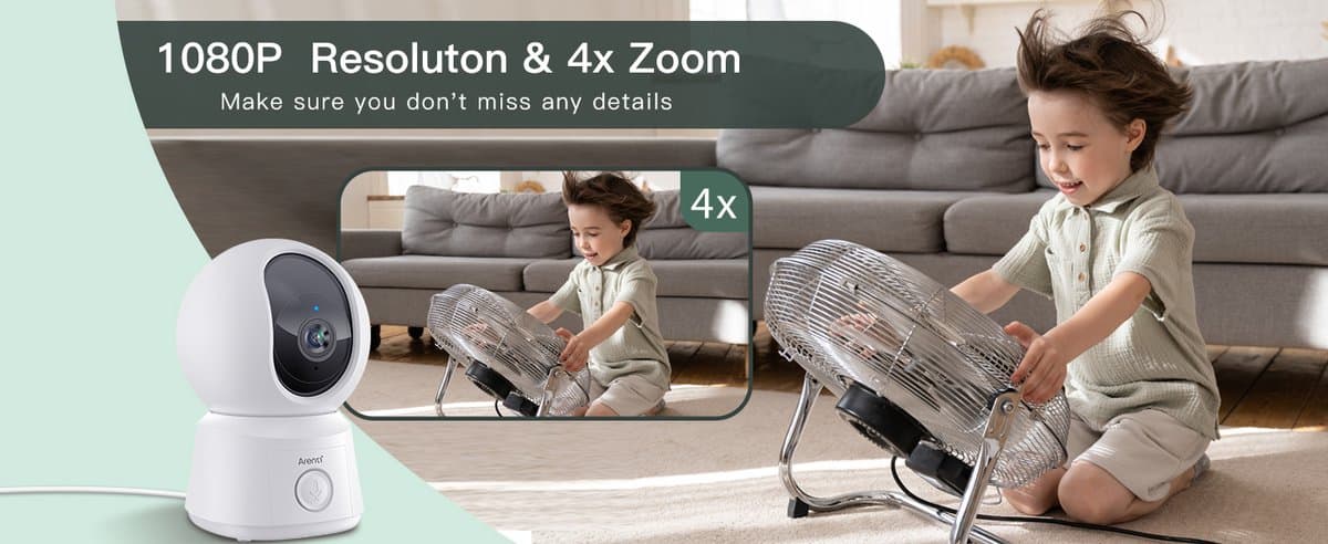 Arenti AINANNY B2 Kit Wifi Baby Monitor - Babyfoon Met Camera - Babyfoon met 5 inch scherm - Full HD Resolutie - Slaapliedjes - Temperatuur - Alexa & Google thumbnail 6