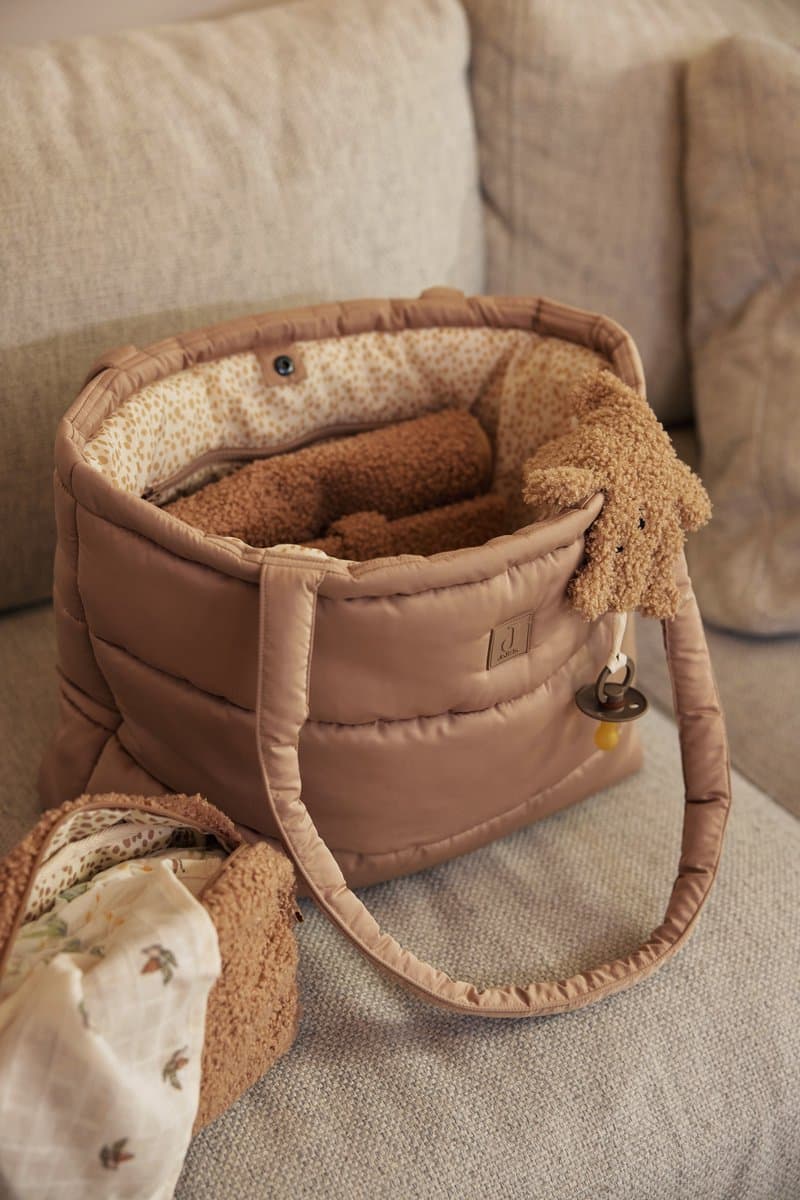 Jollein - Luiertas Puffed - Mombag - Biscuit - 40x35x16 cm - Inclusief Verschoonmatje thumbnail 4