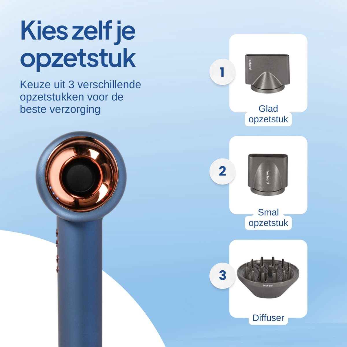 Techard Ionische Haardroger met Diffuser 110.000RPM thumbnail 8