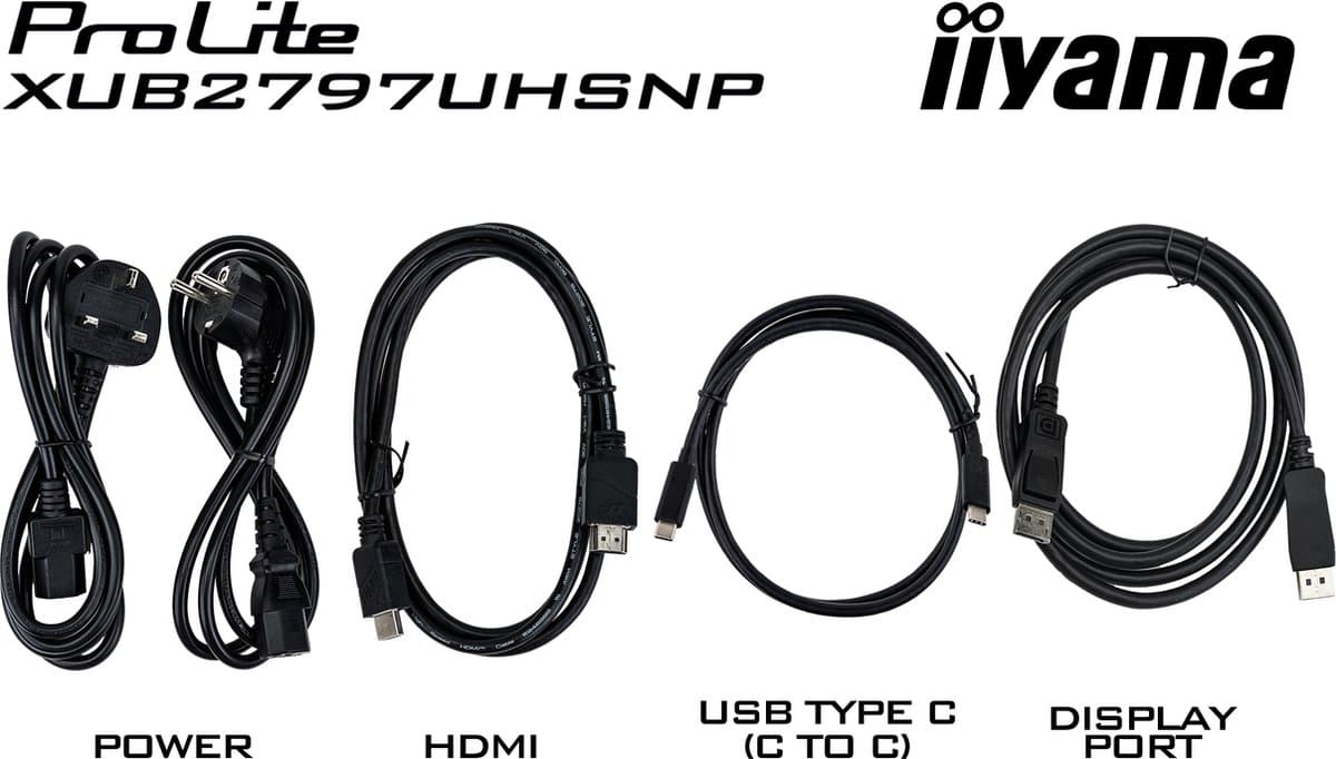 iiyama ProLite XUB2797UHSNP-B1 - 27 inch - 4K - IPS - USB-Hub (4x) - Verstelbaar - USB-C Dock - KVM-switch thumbnail 3