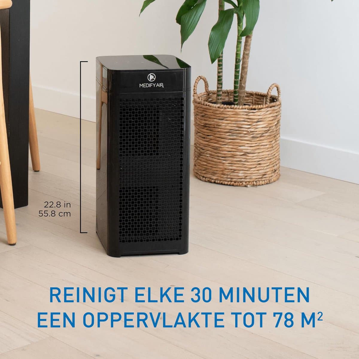 Medify Air MA-40 Luchtreiniger – 288 m³/u Air Purifier – HEPA H13 Filter & Touchscreen – Nachtmodus – Luchtfilter tegen Hooikoorts, Allergieën & Huisstofmijt – Zwart thumbnail 2