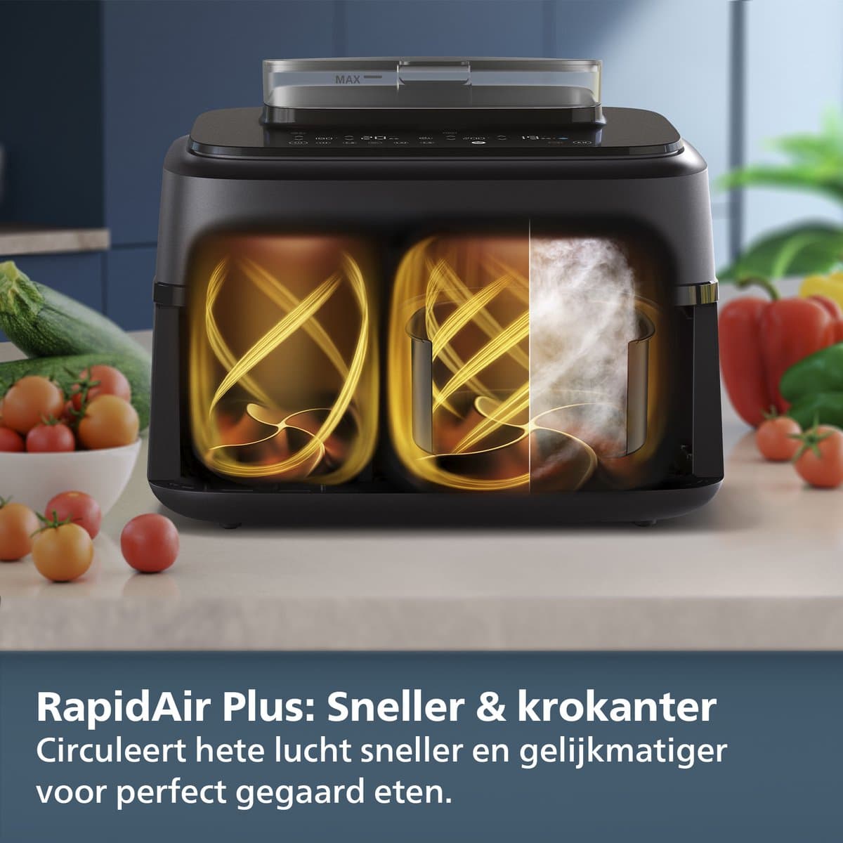 Philips NA551/00 airfryer 9L met stoom thumbnail 6