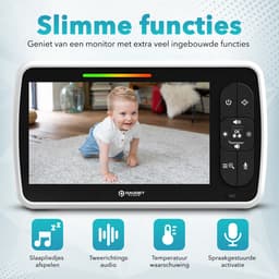 Productfoto van Gadgetplace 5-inch videobabyfoon met wiegbevestiging
