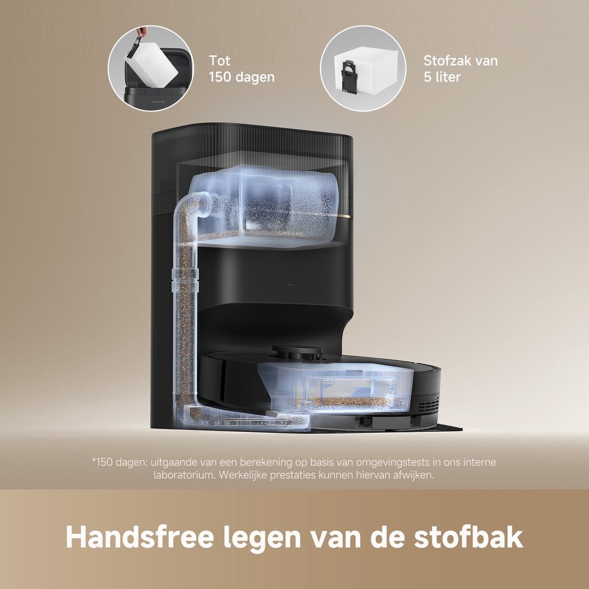 Dreame D20 Pro Plus met 5 liter stofdock thumbnail 4