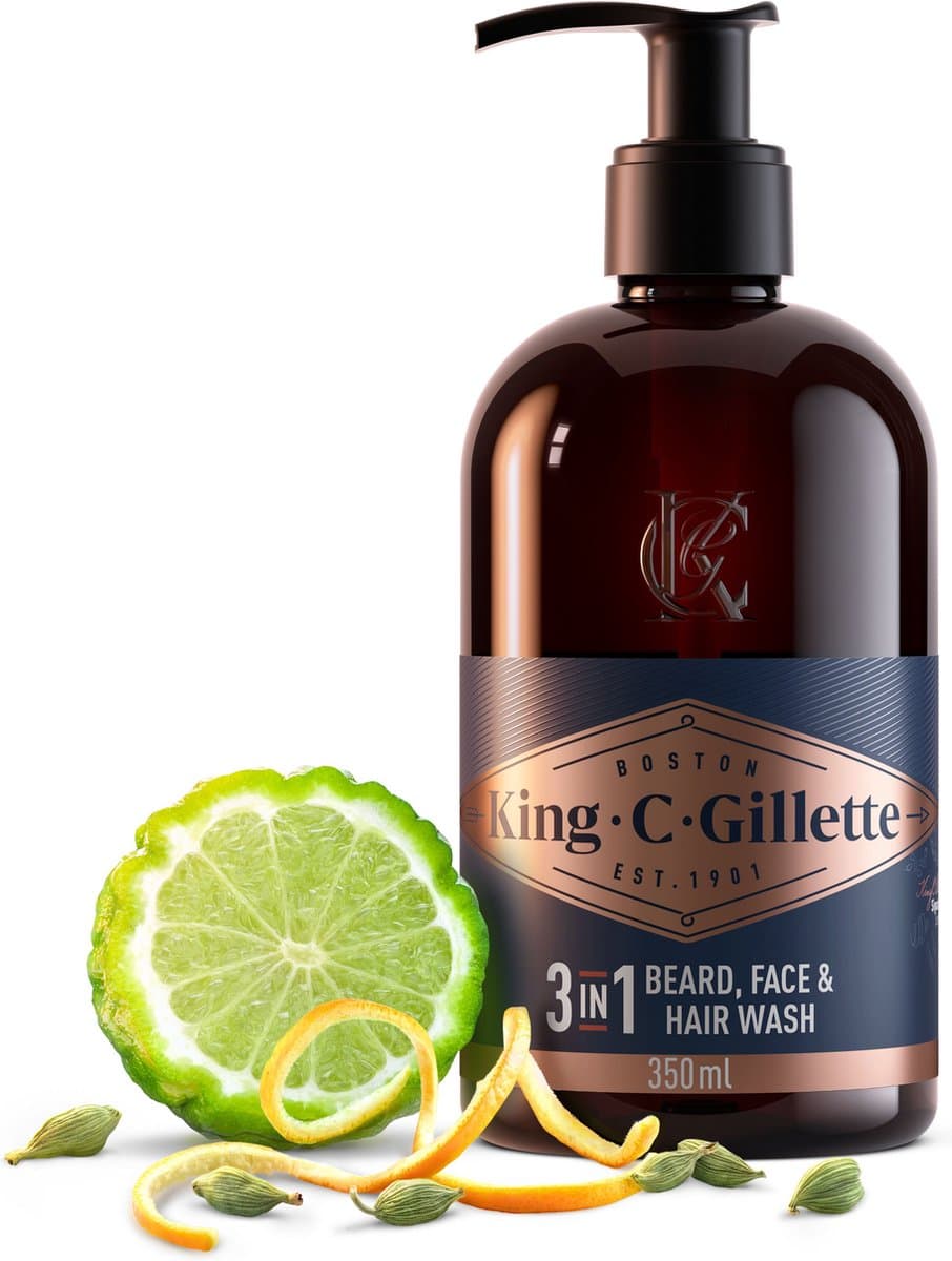 King C. Gillette Baard En Gezichtsreiniger - Voor Mannen - 350 ml thumbnail 8