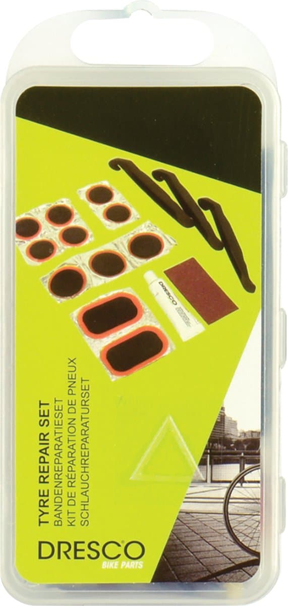 Dresco Fietsbandenreparatieset - Reparatieset Fiets - 17-delig - Wit thumbnail 3